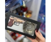 Зажигалка в форме пистолета с пепельницей